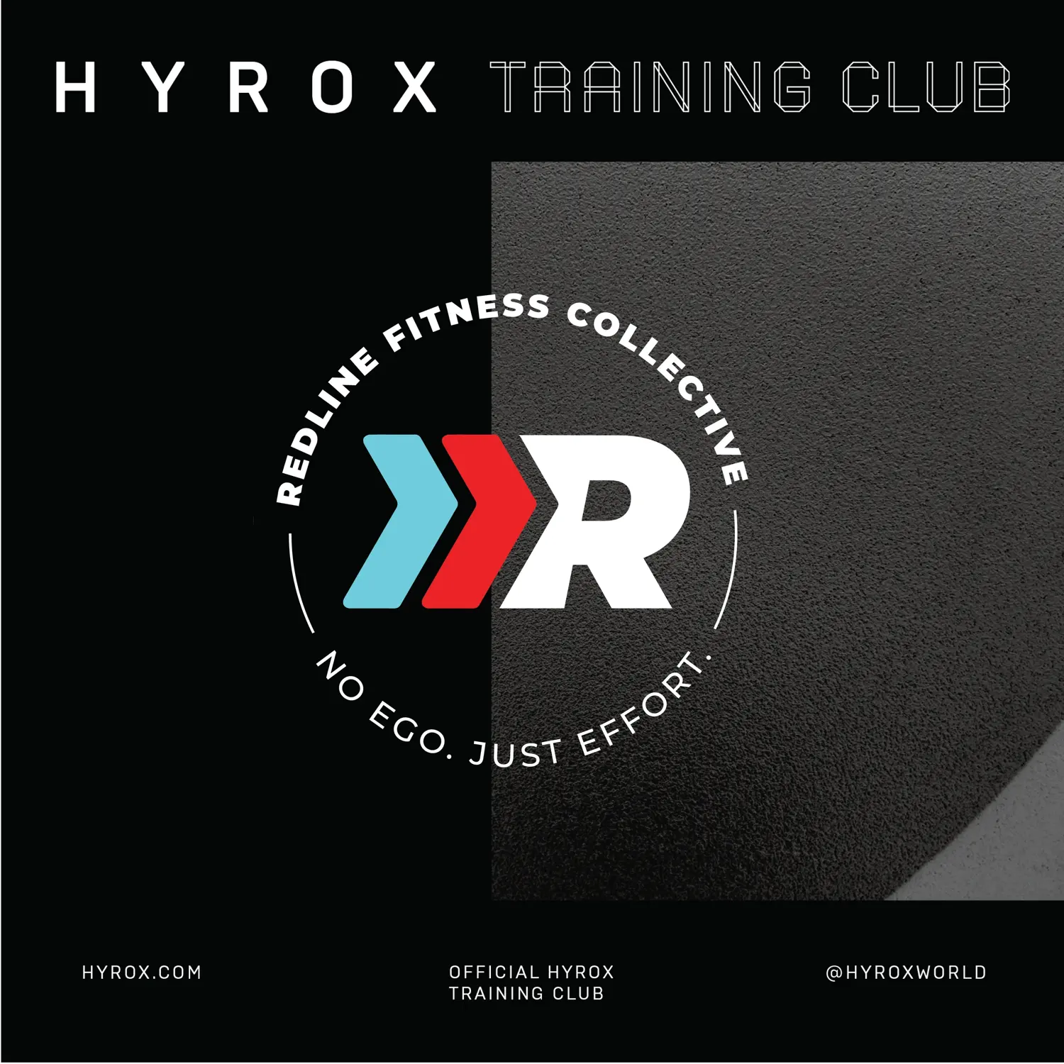 Redline Fitness Collective, official HYROX Training Club badge